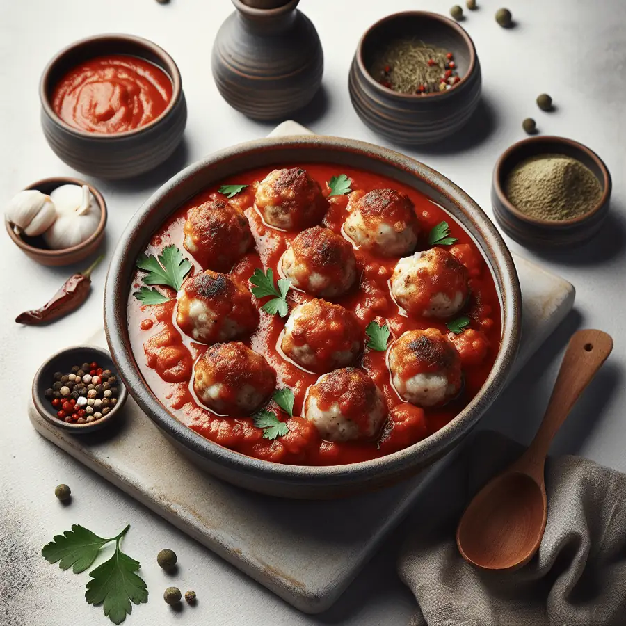 Albóndigas de pescado con salsa de tomate