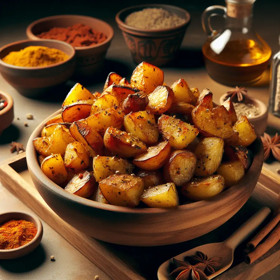 Bocados de Batata Asada con Especias