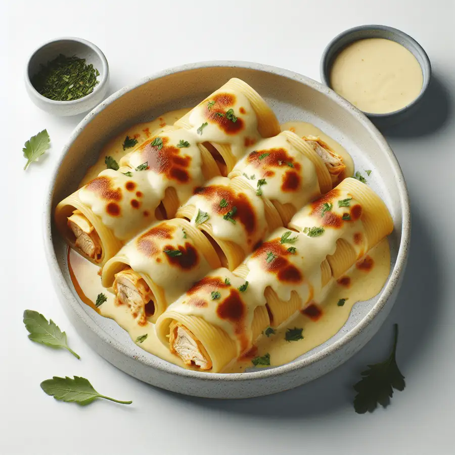 Canelones de pollo