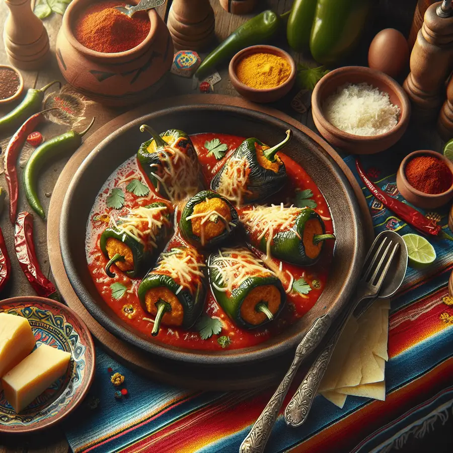 Chiles Rellenos de Queso a la Mexicana