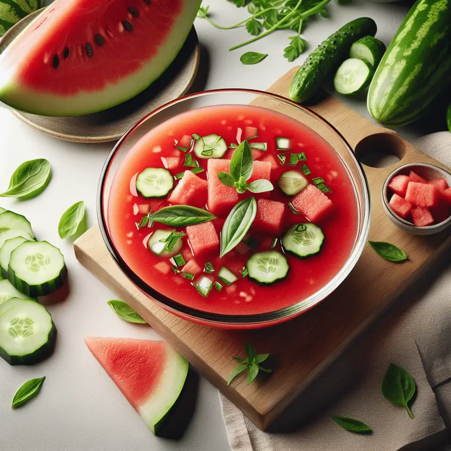 Gazpacho de sandía y pepino