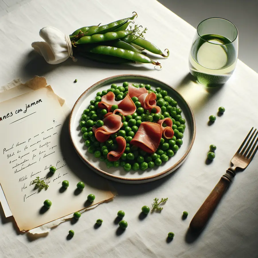 Guisantes con jamón