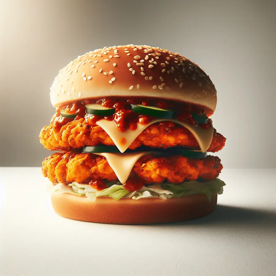 Hamburguesa de pollo picante