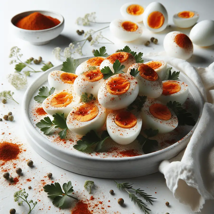 Huevos Cocidos con Pimentón