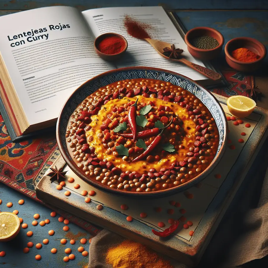 Lentejas rojas con curry