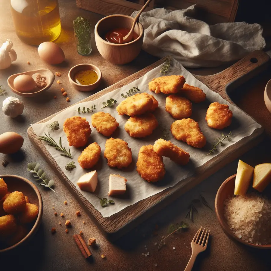Nuggets de pollo caseros