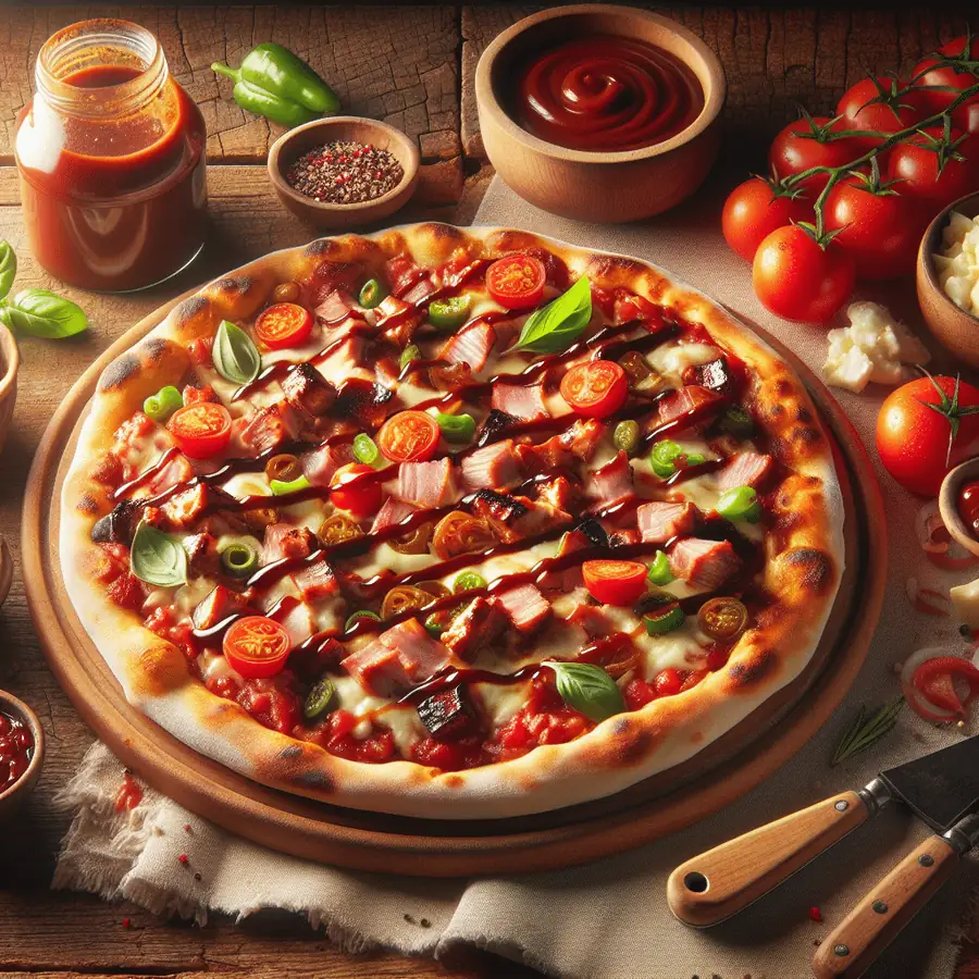 Pizza barbacoa casera