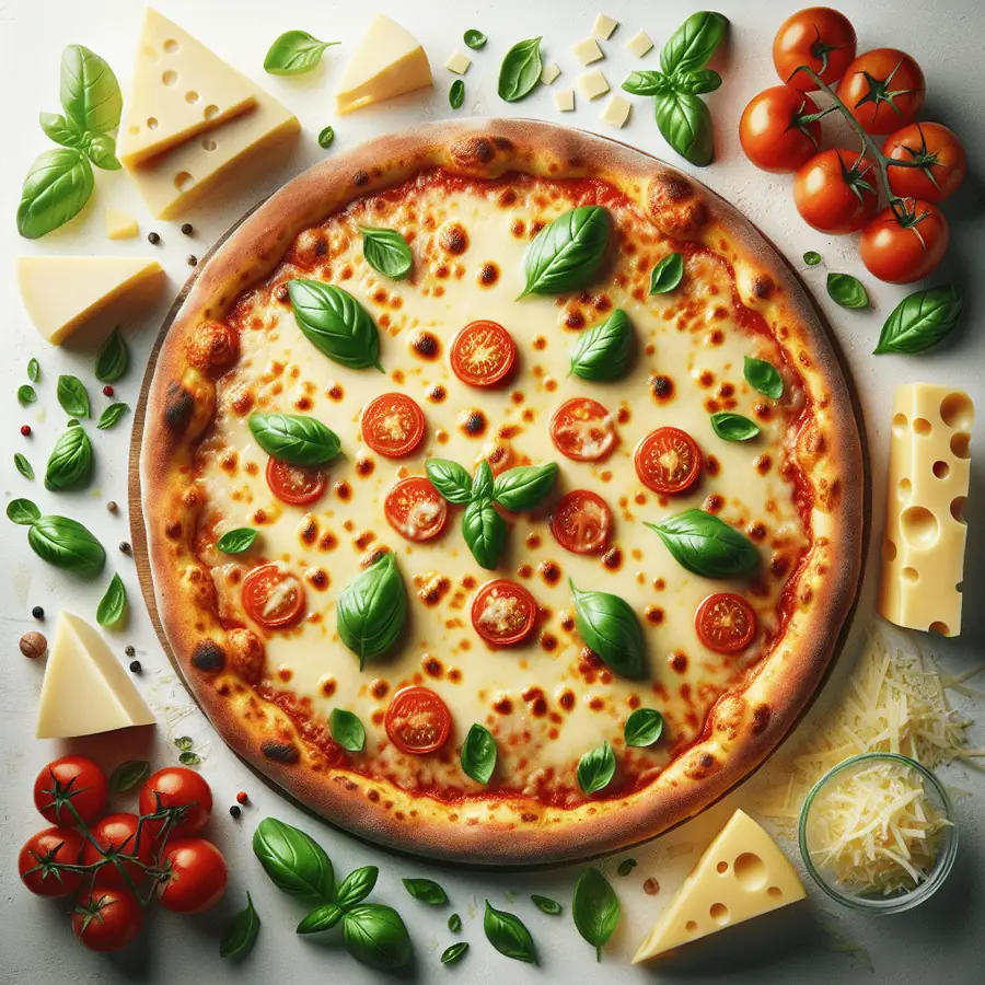 Pizza de cuatro quesos