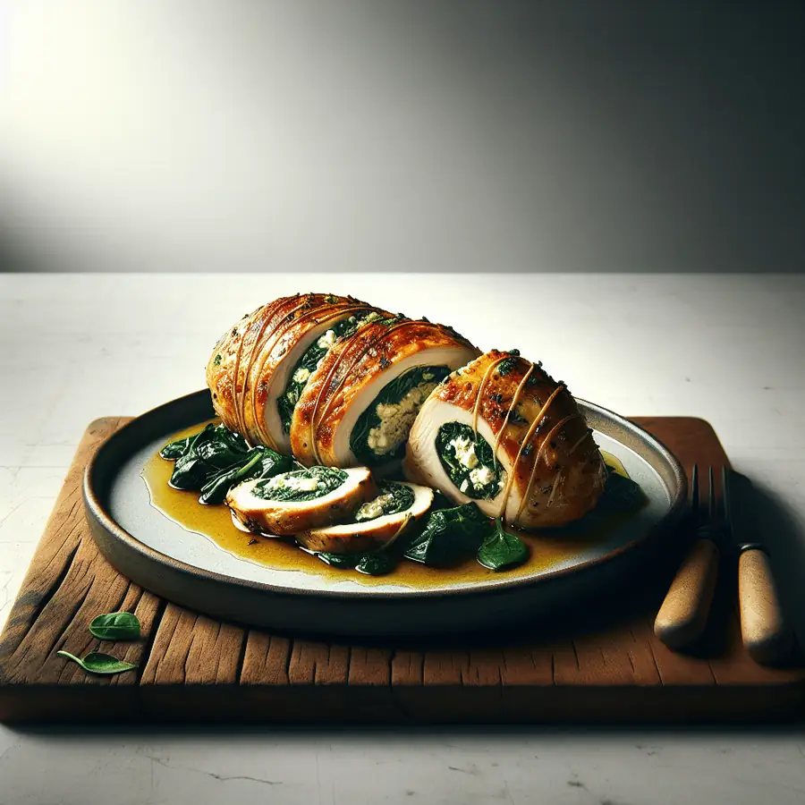 Pollo Relleno de Espinacas y Queso Ricotta