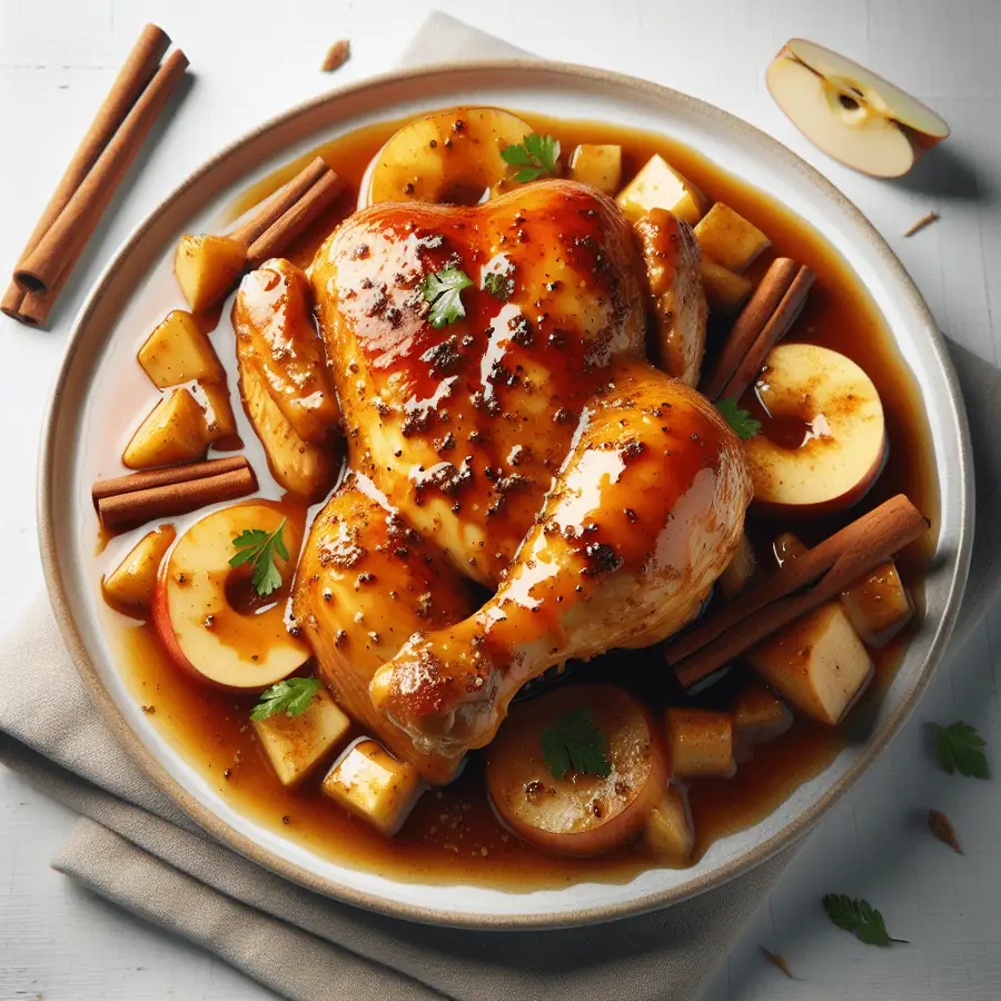 Pollo con Salsa de Manzana y Canela