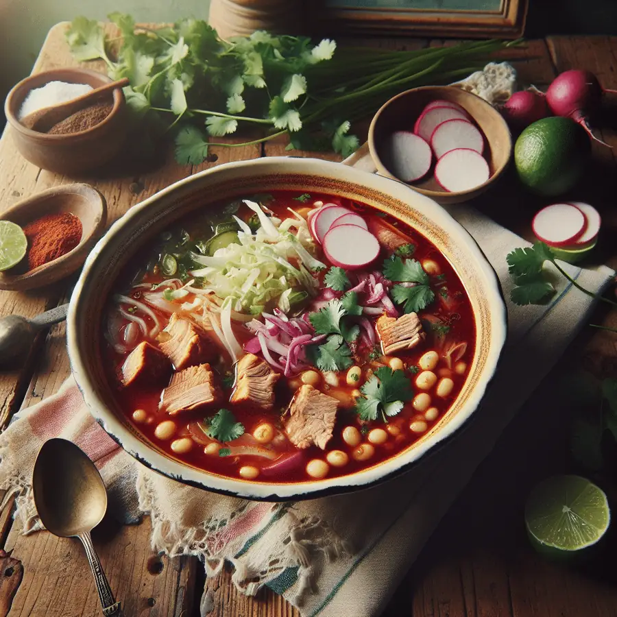Pozole Rojo Delicioso