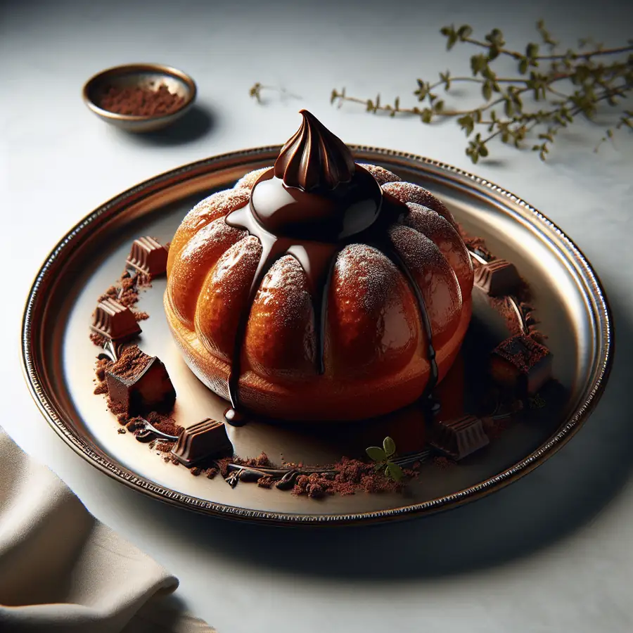Pudin de pan de brioche y chocolate