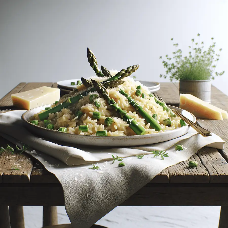 Risotto de espárragos trigueros