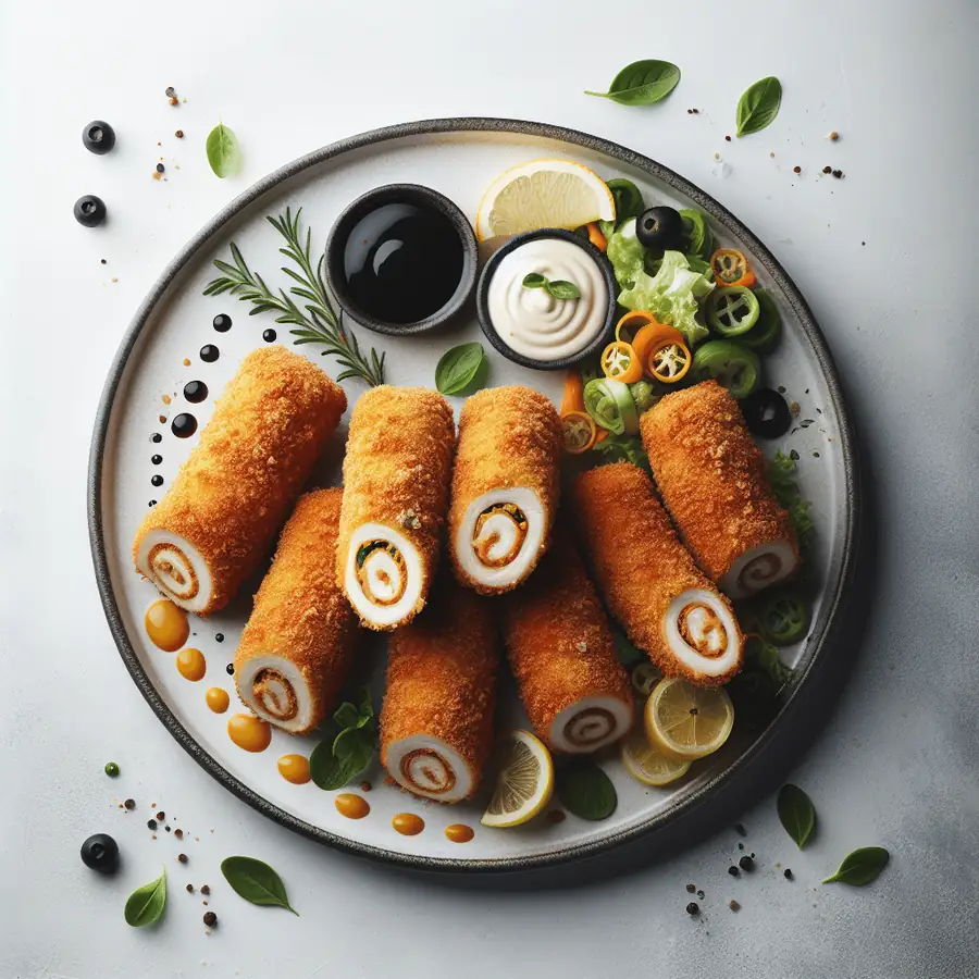 Rollitos de pollo empanizados