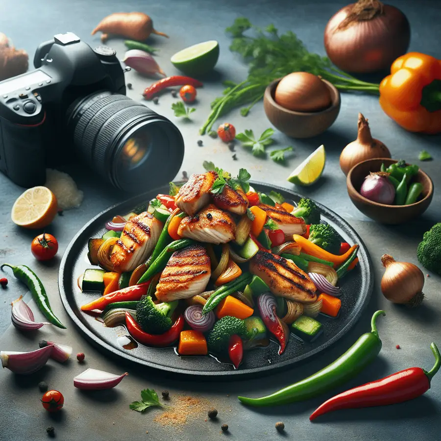 Salteado de pollo con verduras