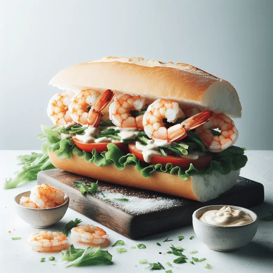 Shrimp Po' Boy (sándwich de camarones)