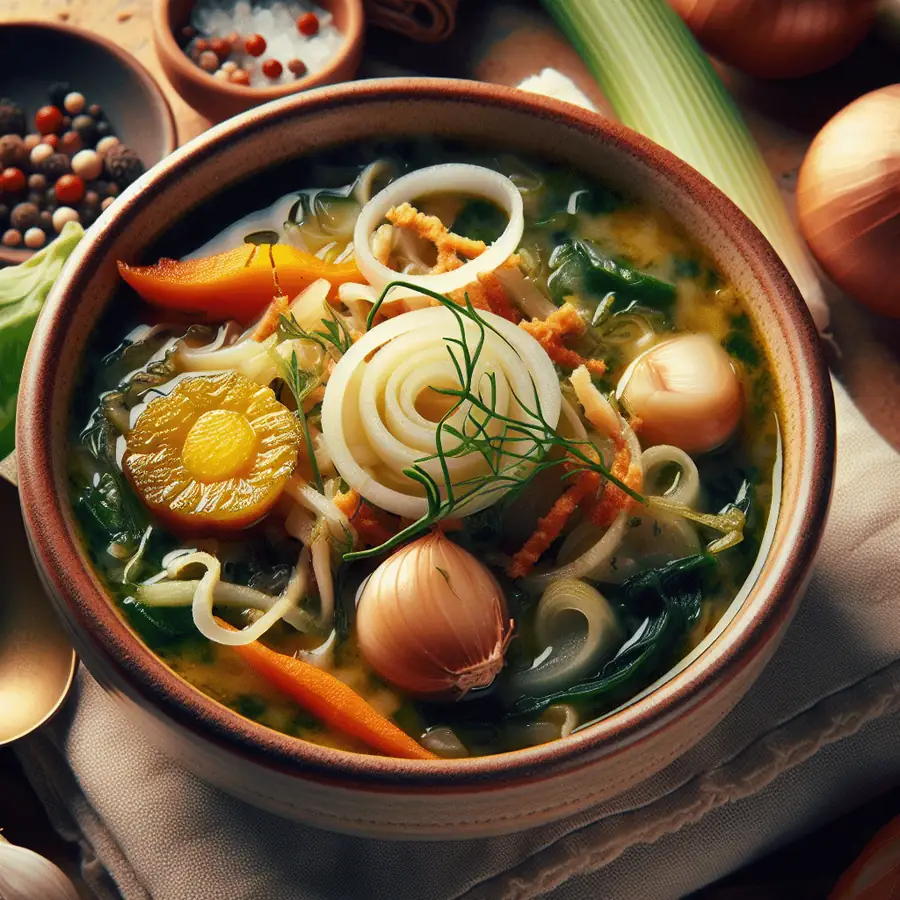 Sopa de alubias y col rizada