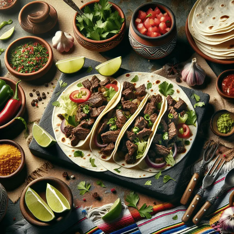 Tacos de carne de res