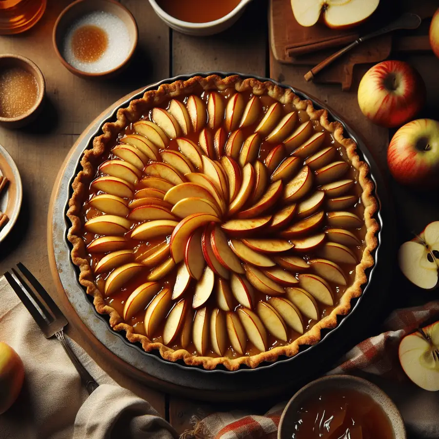 Tarta de manzana invertida