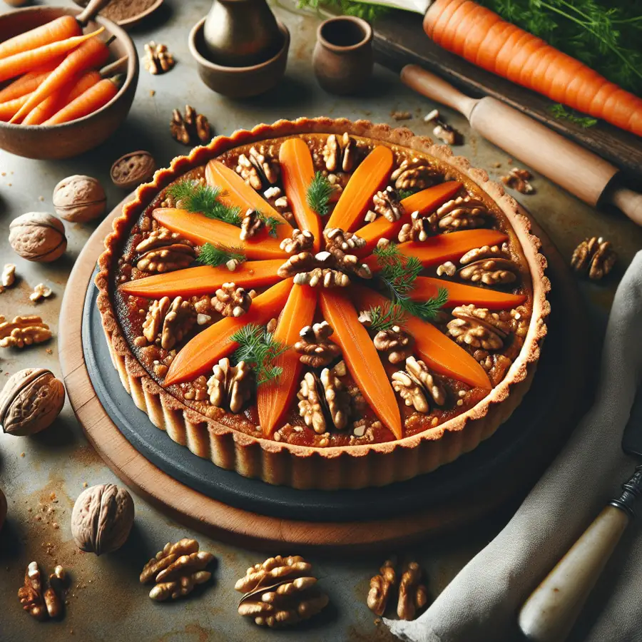 Tarta de zanahoria y nueces