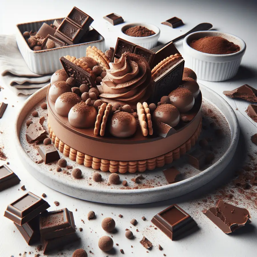 Tarta fría de chocolate y galletas