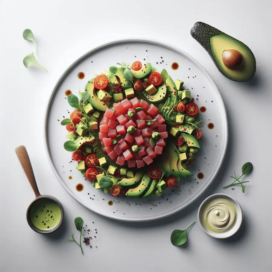 Tartar de atún con aguacate