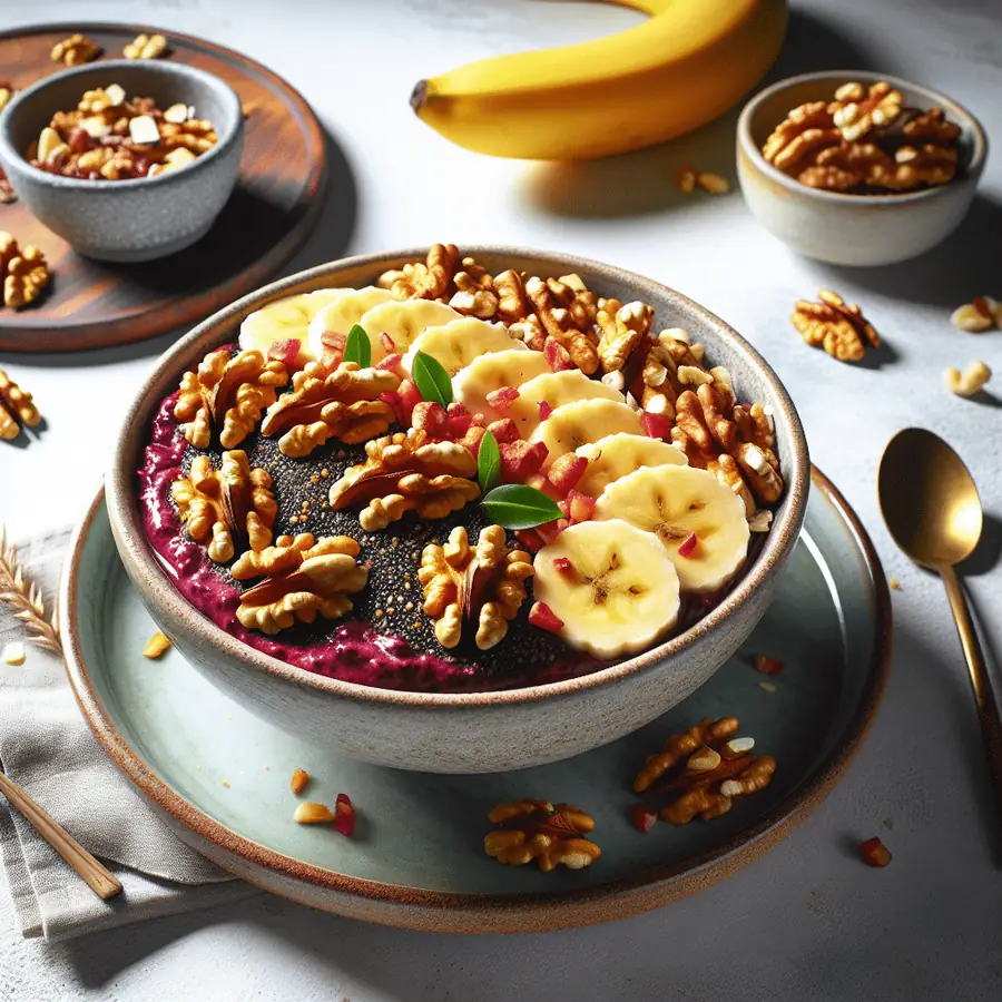 Tazón de Acai con Nueces y Plátano