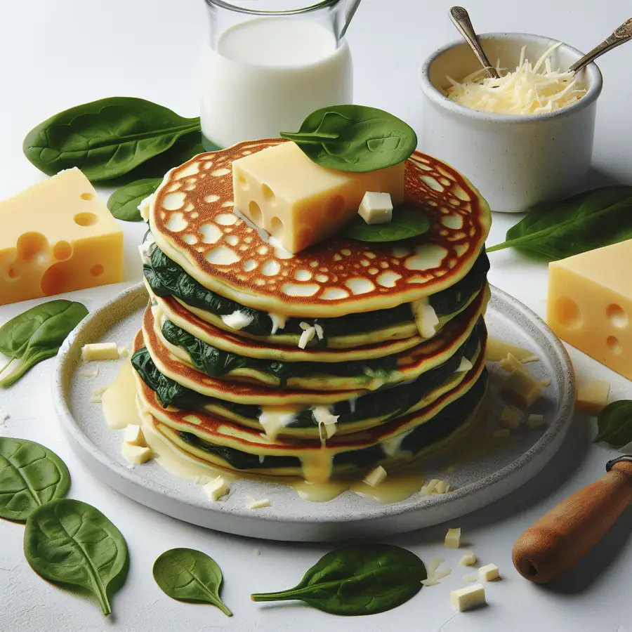Tortitas de queso y espinacas