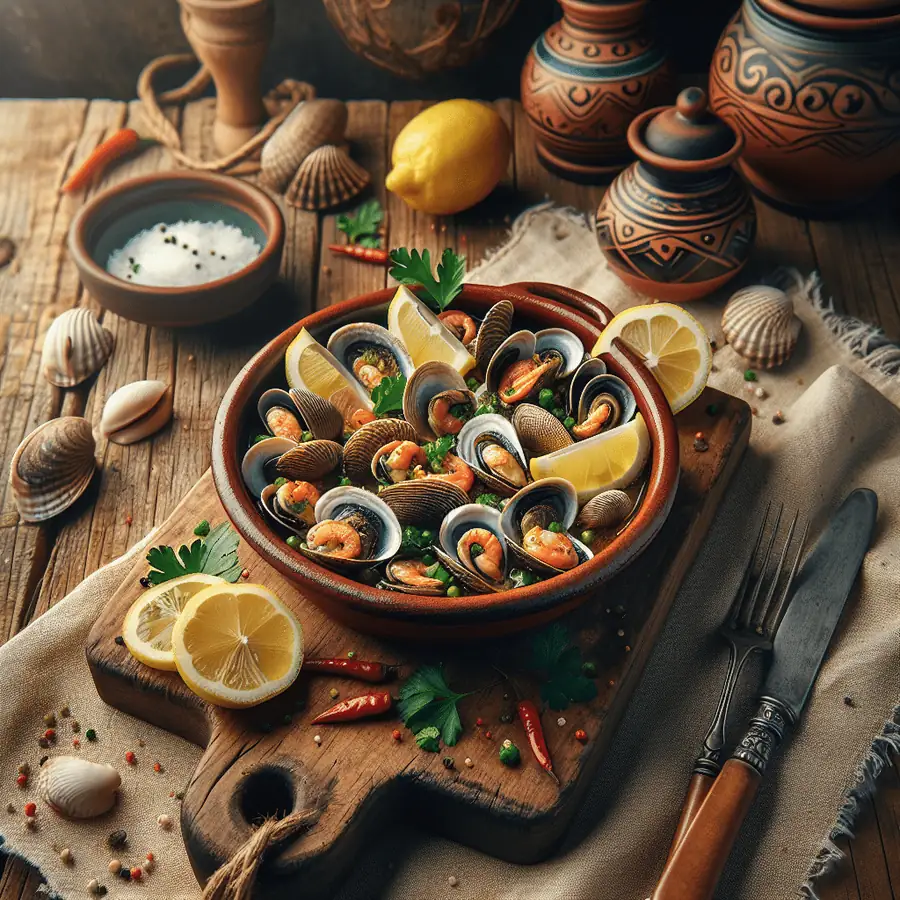 Almejas a la marinera al estilo gallego