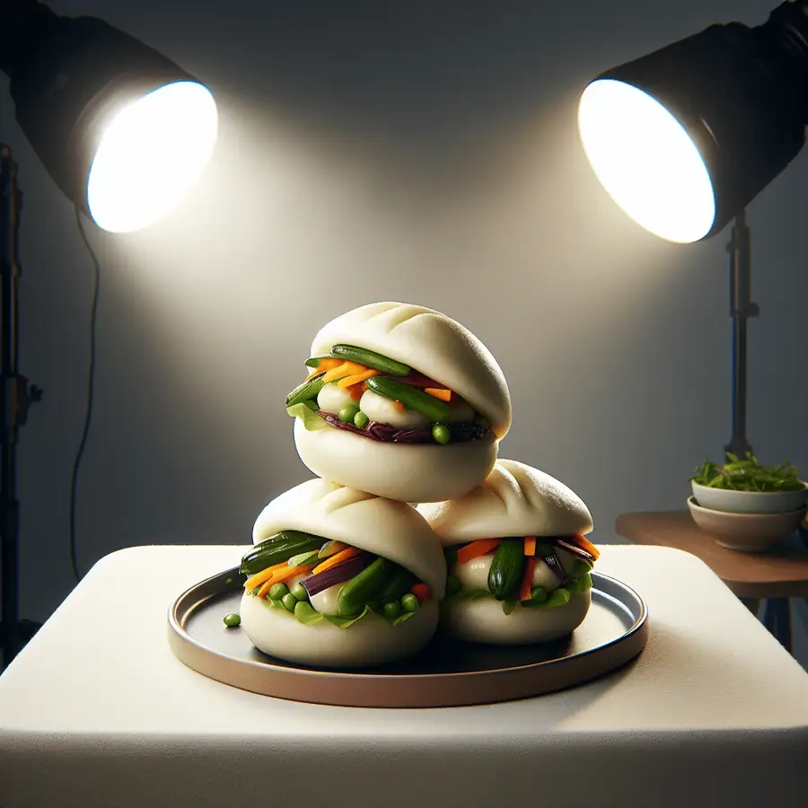 Bao buns con relleno vegetal