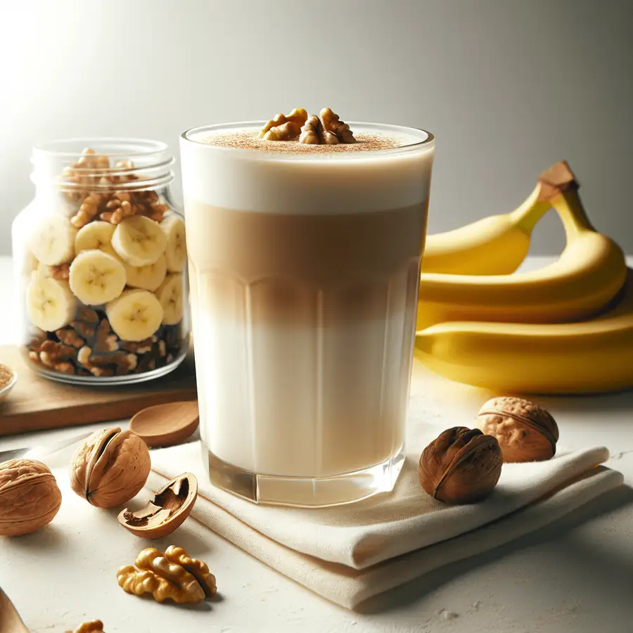Batido energético de nuez y plátano