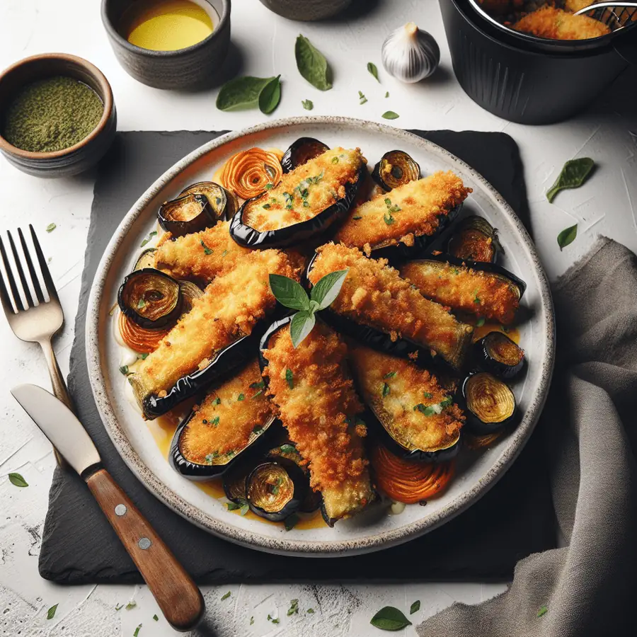 Berenjenas a la Milanesa en Airfryer