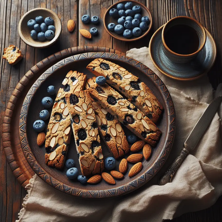 Biscotti Veganos con Almendras y Arándanos