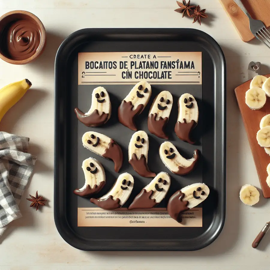 Bocaditos de Plátano Fantasma con Chocolate