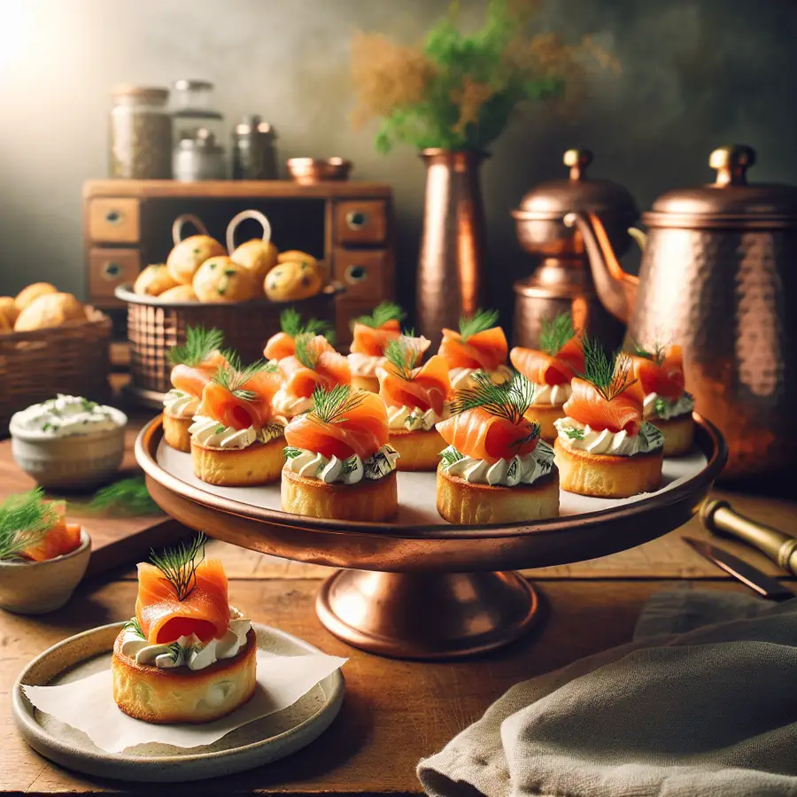 Bocaditos de Queso Crema y Salmón Ahumado