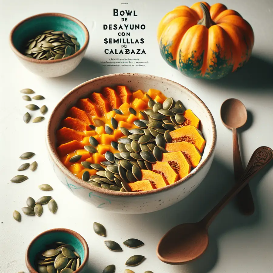 Bowl de desayuno con semillas de calabaza