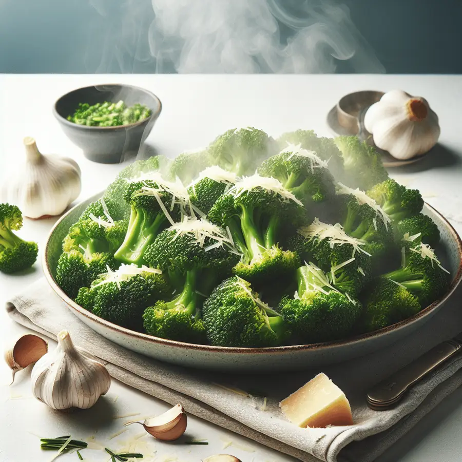 Brócoli al Vapor con Ajo y Parmesano: Guarnición Perfecta