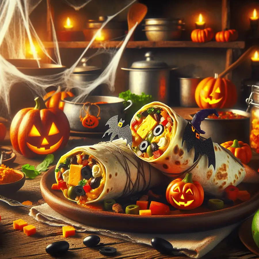 Burritos de Desayuno de Halloween al Estilo Tex-Mex