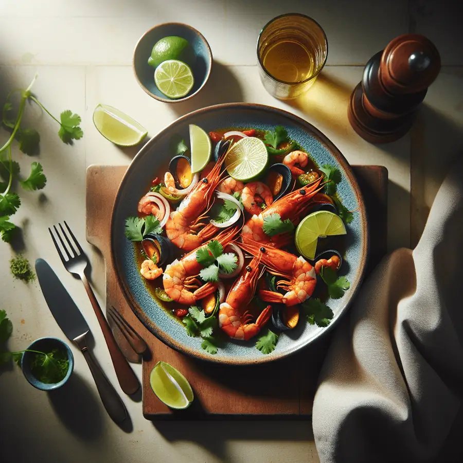 Cazuela de mariscos al ajillo