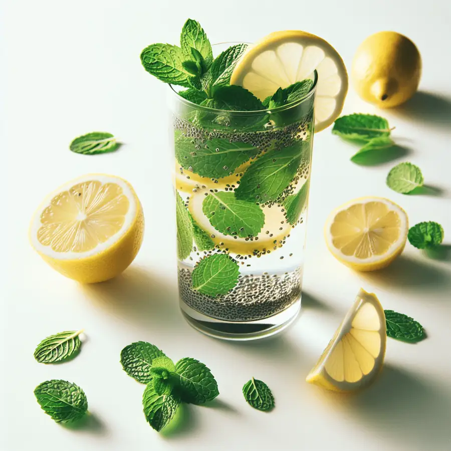 Chia Fresca de Limón y Menta