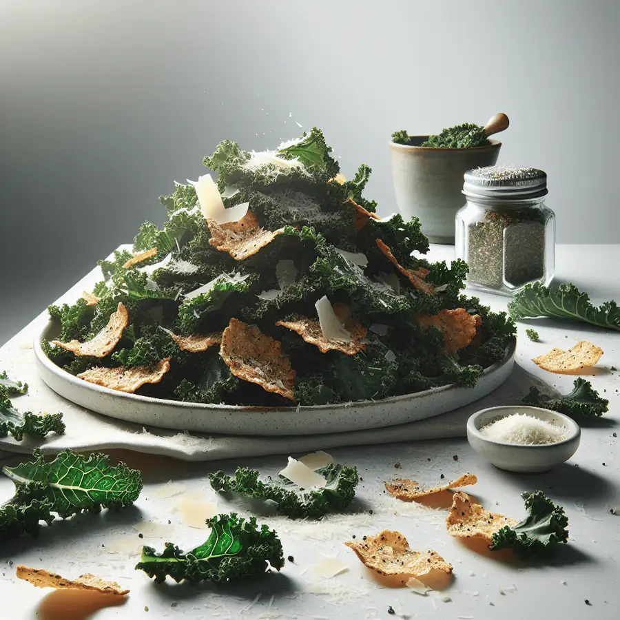 Chips de Kale al Horno con Parmesano