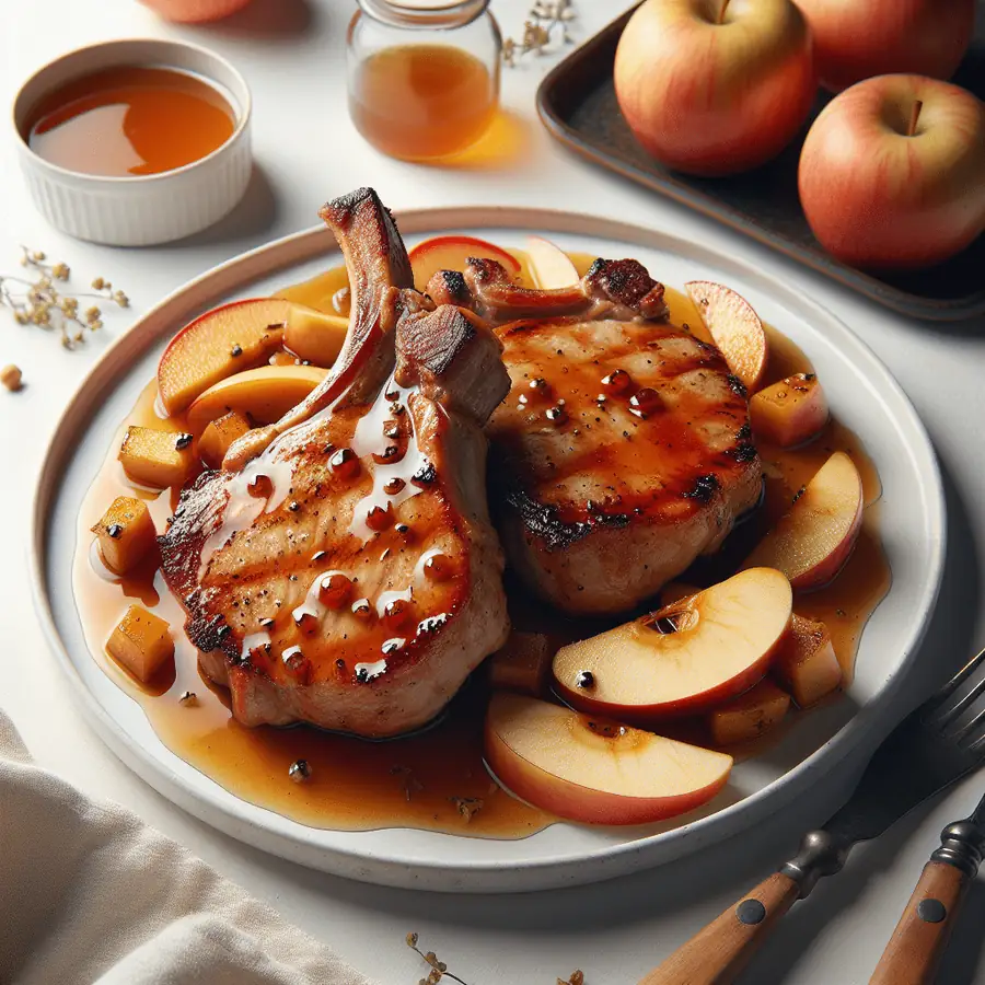 Chuletas de Cerdo con Salsa de Manzana