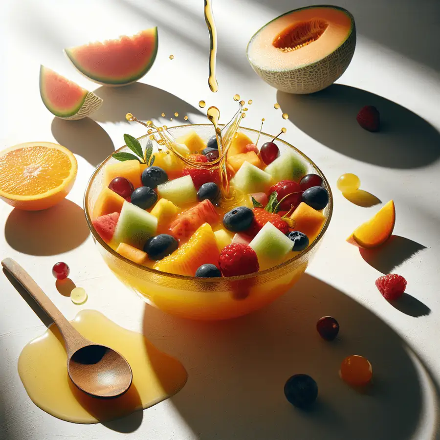 Cóctel de Frutas con Zumo de Naranja Fresco
