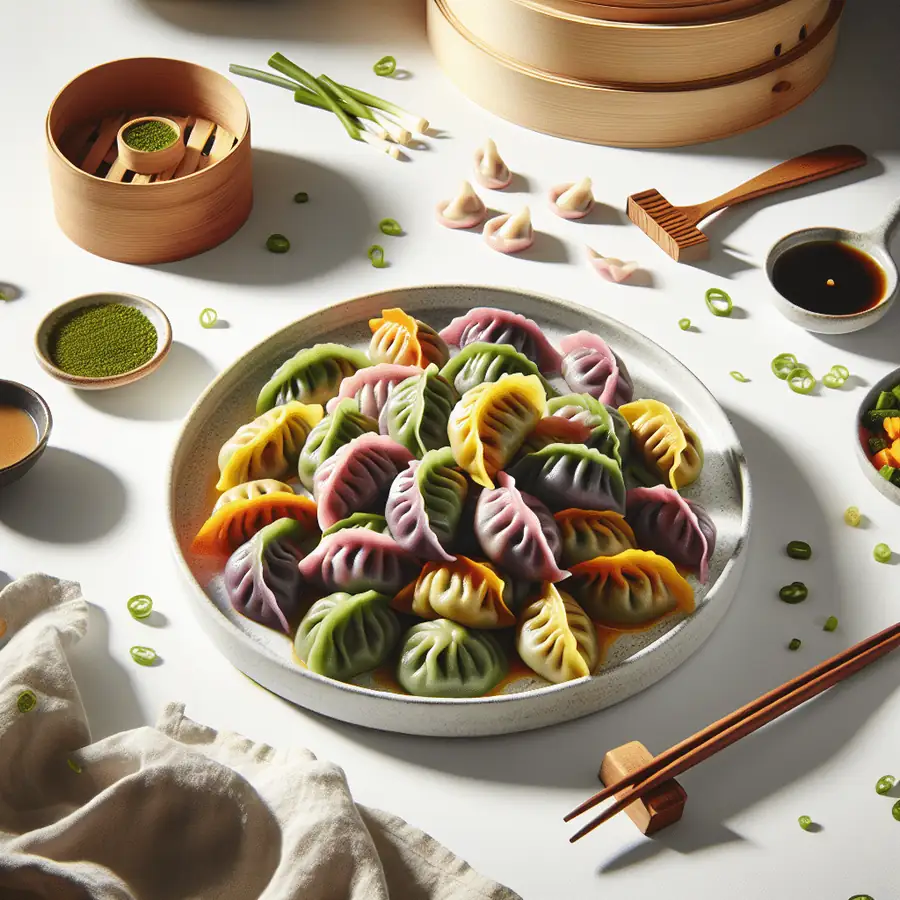 Dumplings de vegetales al vapor