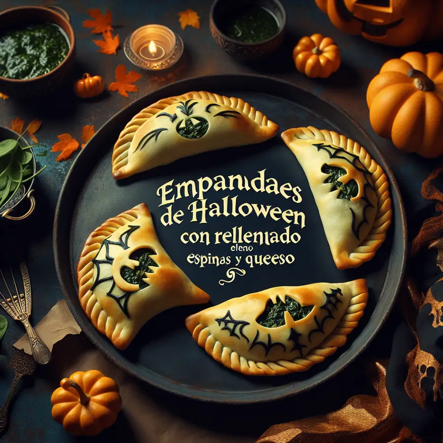 Empanadas de Halloween con Relleno de Espinacas y Queso