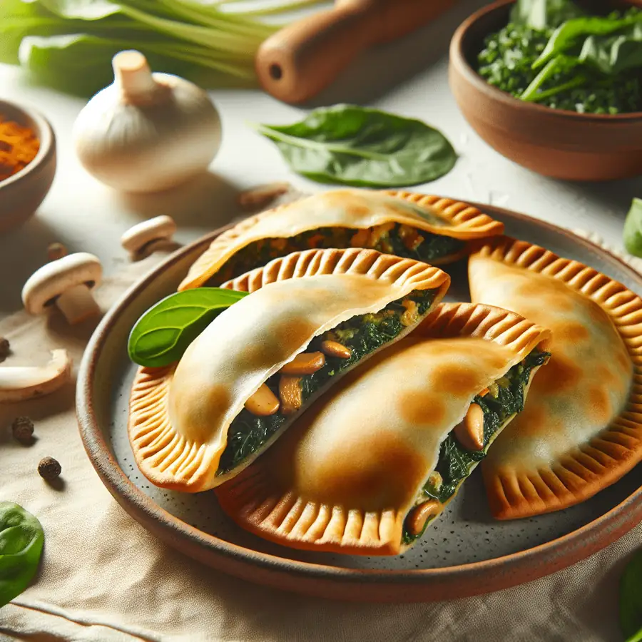 Empanadas de espinaca y champiñones
