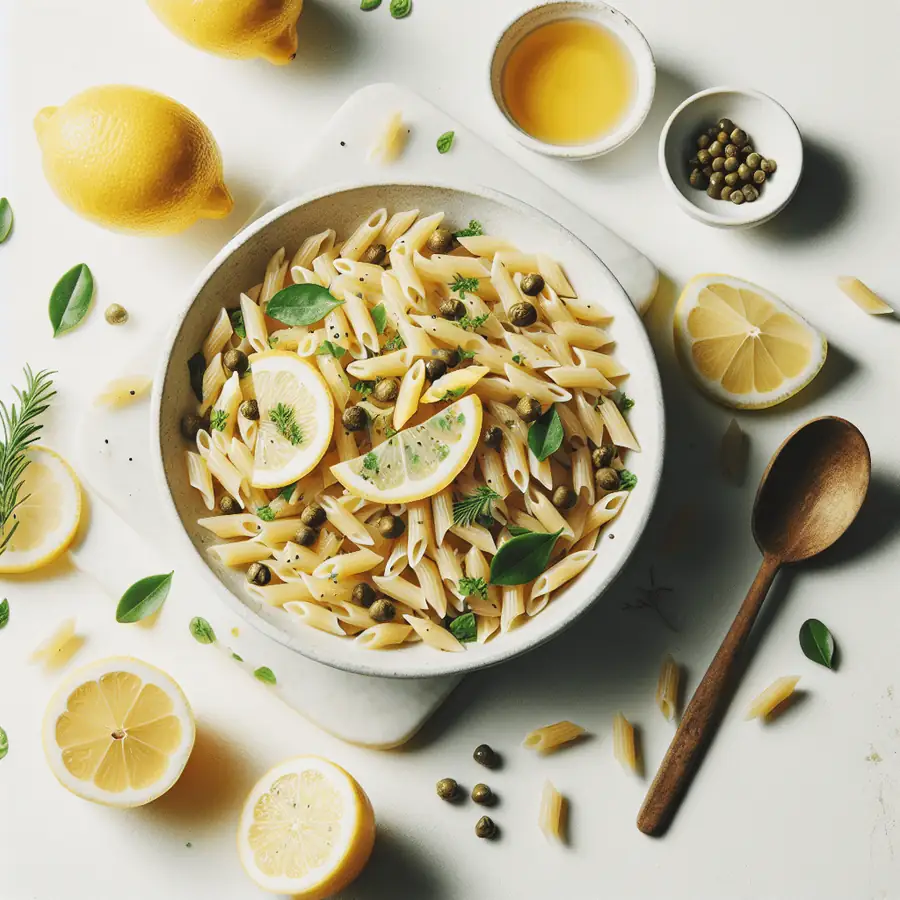Ensalada de orzo con limón y alcaparras