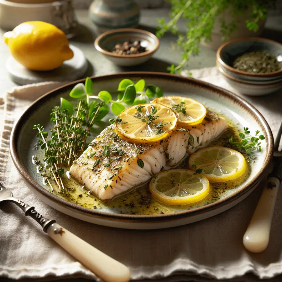 Filete de Pescado al Horno con Limón y Hierbas