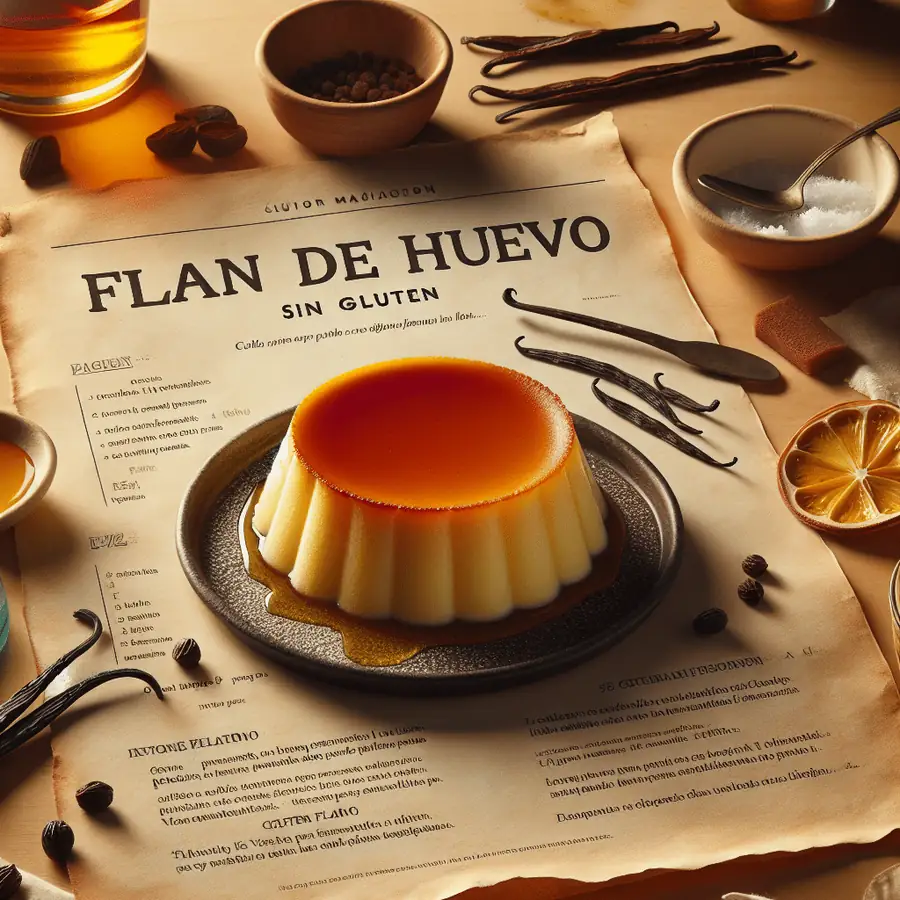 Flan de Huevo y Vainilla Sin Gluten