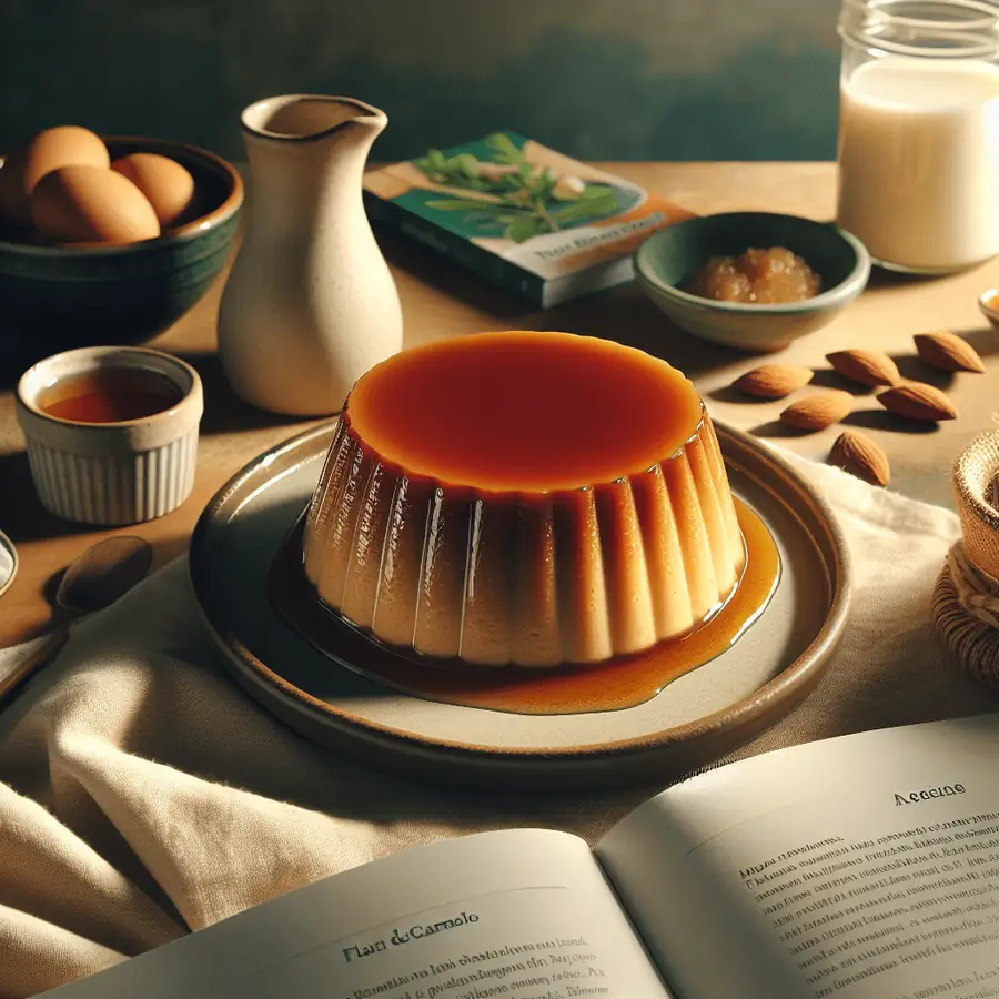 Flan de caramelo vegano